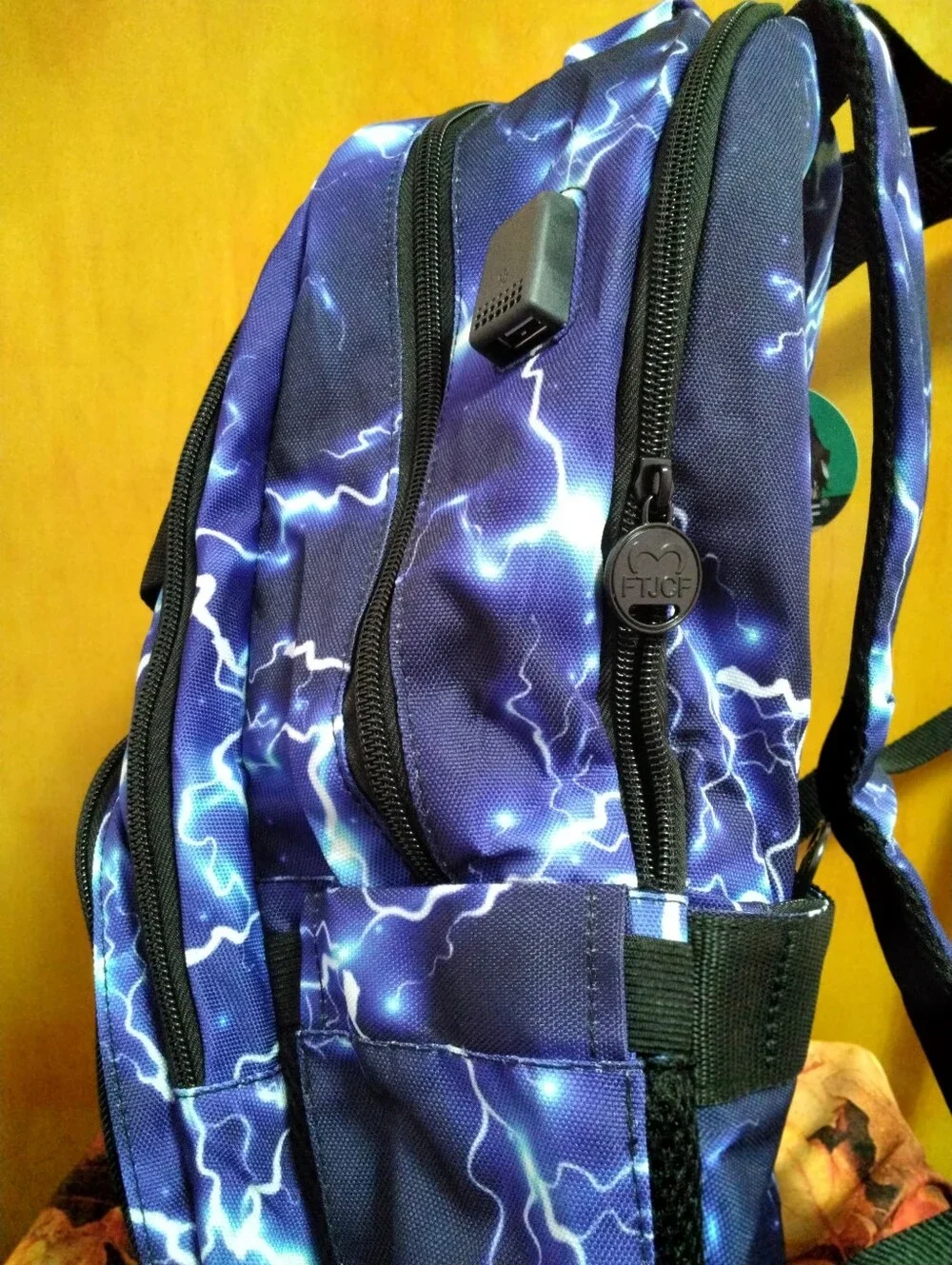 Electric Blue Lightning Backpack, Lunch Bag and Pencil Case Set NWT